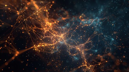 Fototapeta premium Abstract Network of Lights