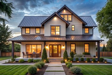 Urban Farmhouse: Contemporary farmhouse style tailored for city living, blending cozy farmhouse elements with sleek urban accents and space-saving designs.