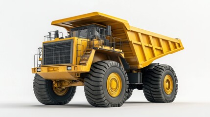 Fototapeta premium Underground Articulated Mining Truck 3D rendering on white background