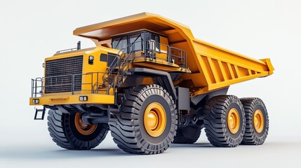 Fototapeta premium Underground Articulated Mining Truck 3D rendering on white background