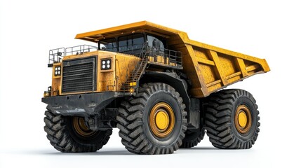 Fototapeta premium Underground Articulated Mining Truck 3D rendering on white background
