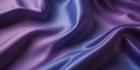 Obraz premium Fabric wallpaper with a 3D relief wavy surface. Purple and blue gradient.
