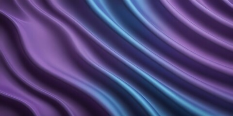 Obraz premium Fabric wallpaper with a 3D relief wavy surface. Purple and blue gradient.
