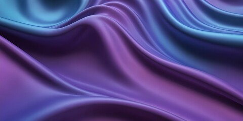 Fabric wallpaper with a 3D relief wavy surface. Purple and blue gradient.