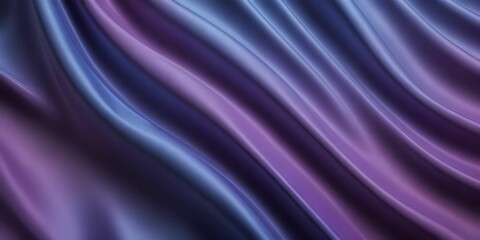 Fototapeta premium Fabric wallpaper with a 3D relief wavy surface. Purple and blue gradient.