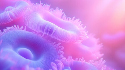 Obraz premium A close up of a pink flower with purple petals