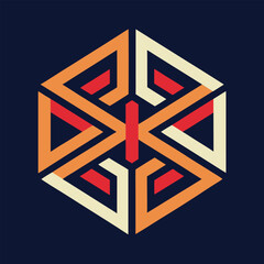 classic geometric pattern in a modern, minimalist style