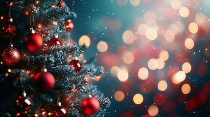 christmas tree and lights, chistmas background,  christmas background with christmas tree decorations