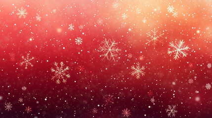 red christmas background with snowflakes