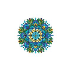 colorful floral mandala
