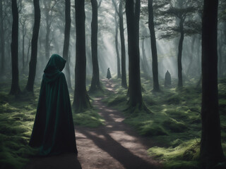 person in the forest