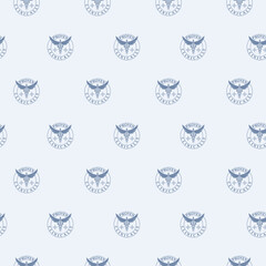 Clinically proven icon seamless pattern background