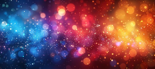 Fototapeta premium Blurry Foreground with Stars and Sparkles for Banner Design