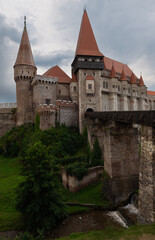 The famous Corvin Castle, one of the largest and most beautiful and impressive castles in Europe, Hunedoara, Transylvania, Romania