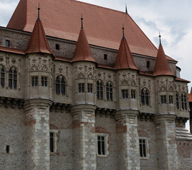 The famous Corvin Castle, one of the largest and most beautiful and impressive castles in Europe, Hunedoara, Transylvania, Romania