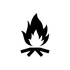 ISO prohibition safety signs_no campfire symbol only