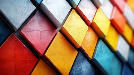 Fototapeta premium Abstract Colorful Diamond Pattern Background