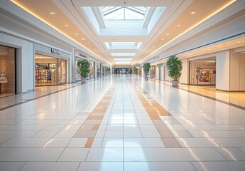 Obraz premium Empty Mall Corridor