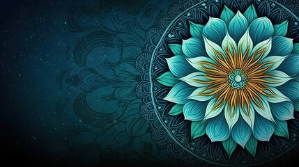 Abstract mandala design, oriental background