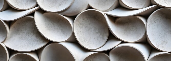 7. Intricate 3D geometric design with a backdrop of interlocking ceramic circles