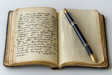 An open notebook with handwritten notes