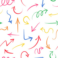 Colorful Arrows in Motion Seamless Pattern