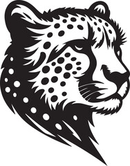 cheetah silhouette vector style with White Background