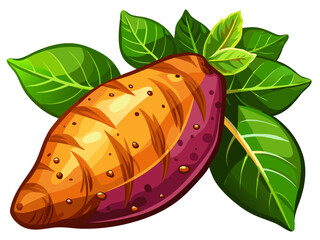 Sweet Potato vector, illustration of Sweet Potato isolated on white background