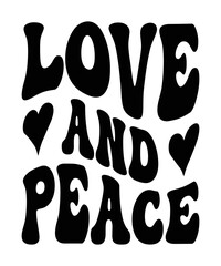 LOVE and PEACE Groovy SVG Bundle, Cute Svg, Retro svg, Boho svg, Hippie svg, Svg bundle, Inspirational Svg, Motivational svg, T shirt Designs Svg, Trendy
