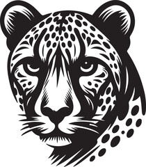 cheetah silhouette vector style with White Background
