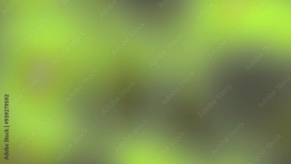 Poster Gradient cyber lime and gray soft abstract shapes motion liquid form. 3D video seamless loop template blur background decoration.