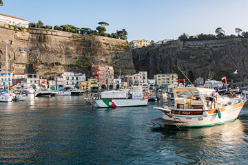 The busy port of Sorrento with trips to Naples, Capri, Ischia and the Amalfi Coast
