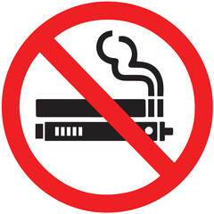 No smoking no vaping and smoking area sign. 