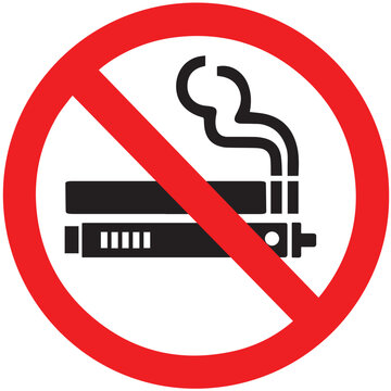 No smoking no vaping and smoking area sign. 