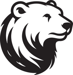 Polar Bear silhouette vector style with White Background