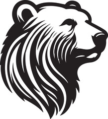 Polar Bear silhouette vector style with White Background