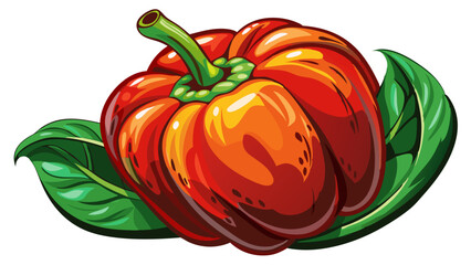 bell pepper vector, illustration of bell pepper isolated on white background