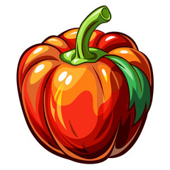 bell pepper vector, illustration of bell pepper isolated on white background
