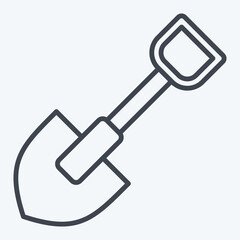 Icon Showel. related to War Military symbol. line style. simple illustration