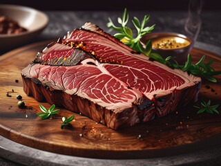 raw meat on a cutting board