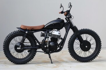 Beautiful Retro Cafe Racer Motorcycle Beautiful Retro Cafe Racer Motorcycle Generative AI