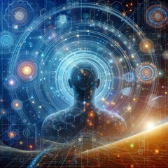 Digital Enlightenment: Meditation in a Futuristic World,Generative AI