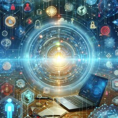 Fototapeta premium by Digital Energy and Cosmic Elements,Generative AI