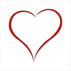 Romantic Heart Icon vector flat design in trendy style for Wedding Celebration.