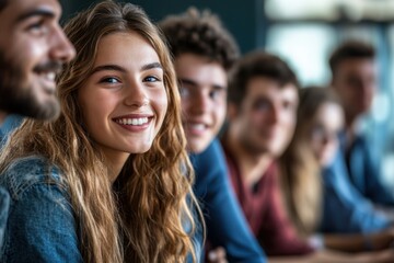 A group of young adults participating in a leadership workshop, emphasizing the development of skills and confidence through supportive environments.