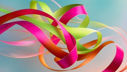 Background with ribbon. Generative Ai.