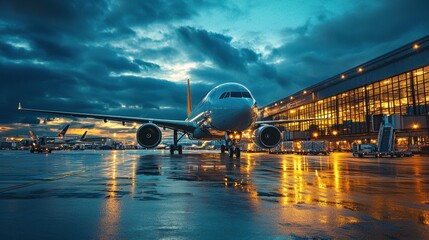 Fototapeta premium Streamlined Infrastructure for Efficient Airfreight Logistics Operations