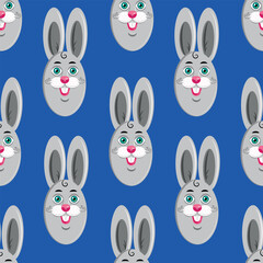 Easter bunny seamless pattern background. holiday spring animals pattern animals