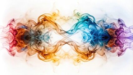 Fototapeta premium Abstract Colorful Smoke Pattern in White Background