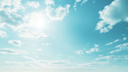 Picturesque Cloudscape with Vast Sunny Sky and Serene Atmosphere